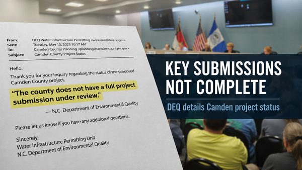 Camden’s 30-Month Moratorium Nears End. DEQ Is Still Waiting on the Wastewater Model